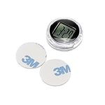 Motorcycle Clock, Lemonbest Universal Mini Motorbike Clock Watch Stick-On Waterproof Digital Clock Dia.1.1/0.4"