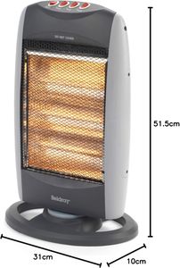 Beldray Oscillating Halogen Heater – Portable Electric Room Heater