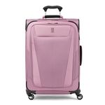 Travelpro Maxlite 5 Softside 2pc Set Expandable Carry On Luggage with 4 Spinner Wheels/Soft Underseat Tote, Lightweight Suitcase, Men and Women, Orchid Pink Purple, Checked-Medium 25-Inch, Maxlite 5