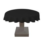 Oasis Home Collection Cotton Solid Round Table Cloth - 6 Seater - Black