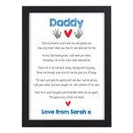 PERSONALISED Daddy Gifts from Little Boy Little Girl Son Daughter - Gifts for Daddy, Dad, Grandad, Uncle, Him - Birthday, Christmas Gifts for Daddy - 1st First Fathers Day Gifts for Him