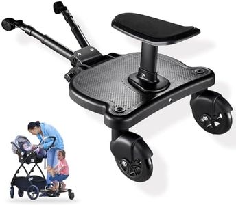 Universal Stroller Board with Detachable Seat - 2 in 1 Sit and Stand Stroller Standing Board for Most Brands of Strollers Holds Children up to 55lbs