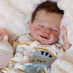 XIBLC Reborn Baby Dolls Boy, Realistic Newborn Baby Dolls, Real Life Sleeping Babies Dolls, 18 Inch Soft Vinyl Silicone Full Body, Lifelike Reborn Dolls Birthday