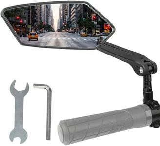 Rétroviseur vélo gauche, Rétroviseur Trottinette Électrique HD Réglable 360°, Adaptable pour Guidons de 20 à 24 mm, Rétroviseur Incassable, Visibilité Maximale pour VTT, Escooter, Vélo de Route