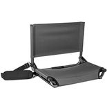 Cascade Mountain Tech Stadium Seat - Lightweight, Portable Folding Chair for Bleachers and Benches - Grey, Extra Wide - 20"