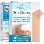 Plantifique Silicone Scar Sheets 6 Pack [5.7" x 1.6"] - Reusable Silicone Scar Tape - Scar Removal Cream for Old Scars - Keloid Scar Treatment for C-Section & Keloid and Burn Scars - Silicone Patches