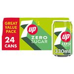 7UP Zero Lemon & Lime Cans 24 x 330ml