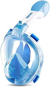 ORSEN Newest Version Snorkel Mask Foldable 180° Panoramic View Free Breathing Full Face Snorkeling Mask with Detachable Camera Mount, Dry Top Set Anti-fog Anti-leak for Adults & Kids