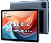 VOLENTEX 10 Inch Android 13 Tablet & Phone(Make Call), 12GB(6+6 Expand) RAM 128GB ROM, Octa-Core Pad with 4G LTE,5G WiFi, 8000mAh Battery, 5MP+8MP Dual HD Camera, Bluetooth GPS Support Grey