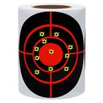 HYBSK Splatter Target Stickers 3 inch Reactive Targets for Shooting with Fluorescent Yellow Impact, Shooting Targets for BB Pellet Airsoft Guns (3 inch,Red)