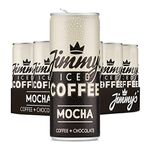 Iced Mocha by Jimmy's Iced Coffee | Chocolate Coffee Flavour | Multipack of 12 x 250ml SlimCans | Refreshing, Ready to Drink Iced Coffee Cans | Cold Mocha Drink with Single Origin Arabica Coffee Beans