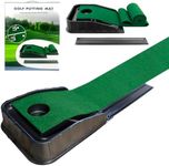 Golf Putting Mat 87'' (220cm) with Return Track in Gift Box Indoor & Outdoor