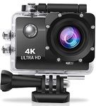 RNH 4K 30Fps Action Ultra Hd Camera with Accessories Kit | WiFi | 16 MP | 170 Degree Wide Angle Lens | 98FT Underwater Waterproof ditgital Roller Camera (Black)