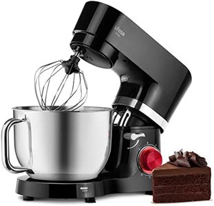Ufesa Elite Noir Batidora Amasadora Repostería Profesional, 1400W, 5.5L, Robot Cocina Multifunción, Bol en Acero Inoxidable, Mango Ergonómico, 6 Velocidades + Turbo, Sin BPA, Exclusivo Amazon