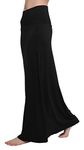 Urban CoCo Women's Stylish Spandex Comfy Fold-Over Flare Long Maxi Skirt(XL, Black)