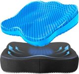 Tsmertor Gel Seat Cushion, Thicken Big Office Chair Cushion Chair Seat Pads for Long Sitting, Sciatica & Hip Pain Relief, Egg Seat Cushion for Wheelchair Car Office Home Travel Outdoor