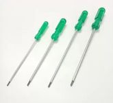 4 MECH T-10, T-15, T-20, T-25 Torx Screwdriver Set, 4 Pcs Hardened and Tempered Torx Screwdriver Set (Pack of 4)