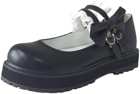 BB BEROBELLO FASHION IS AN ATTITUDE Japanese Sweet Lolita Flat Shoes Maid Cosplay Mary Jane Shoes Black