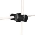 FINGER TEN Golf Alignment Sticks Connector Rods Setup(Alignment Sticks Not Included) Golf Swing Trainer Tool Accessory (Black Connector Without Sticks)