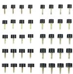 LinaLife 40pcs/20pairs High Heel Tips Black High Heel Shoe Repair Tips Taps Dowel Lifts Replacement, 5 Different Size(8mm~12mm)Steel pin of 3 mm