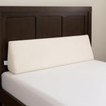 Nod Off Headboard Gap Filler Pillow Bed Guard Wedge Mattress Wedge Pillow Triangular Bolster Pillow Cover Gap Between Bed and Headboard (Double (135 x 20 x 15 cm))