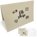 Cruise Gift Card - Surprise Greeting Card - Oh Ship. You're Going on a Cruise [2 Pack]