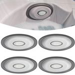 4 Pack 2472-824 Spa Oval Pillow Insert and Back Mount -Enhanced Support, Custom Fit for 2004–2018 Jacuzzi J-300 Series Hot Tubs & Spas, Replace 2455-263 Spa Headrest