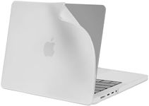 MOSISO Compatible with MacBook Pro 14 inch Case 2024 2023 2022 2021 Release M3 A2918 A2992 M2 A2779 M1 A2442, Shockproof Anti-Fingerprint Scratch Resistant PP Matte Protective Soft Cover, Translucent