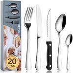 BEWOS 16-Piece Cutlery Set with 4 T