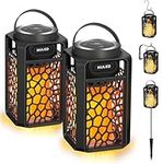 Outdoor Bluetooth Speakers 10W TWS LED Flame Speakers Tiki Torch Lantern Waterproof Wireless Portable Stereo Sound System Wall Mounts Hooks Ground Stakes for Patio/Yard (2024 Upgraded)