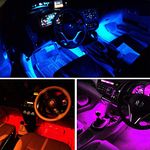 Music Car Strip Light Car LED Strip Lights Under Dash Lighting Kit Interior Multi Color with Sound Active Function and Wireless Remote Control Car Charger Included Atmosphere Interior Accessories