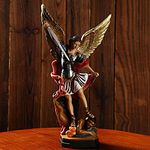 St Michael Archangel Statue | Archangel of Protection and Justice - Angel and Demon Battle Statue | Resin 8.66" x 4.72" - Justice Lasts Forever | Collectible Angel