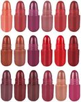 Mini Lipstick Set | 18 Colors Mini Pill Lipstick Set,Waterproof Long Lasting Multicolor Portable Lipstick Gifts for Women Mom Girls