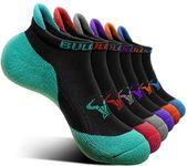 BULLIANT Socks For Women 6Pairs-Womens Athletic Running Ankle Socks No Show-Compression Arch Support&Cushioned Sole