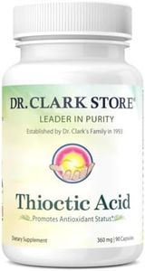 Dr. Clark Thioctic Acid Supplement – 360mg, 90 Capsules, Supports Healthy Liver Function & Antioxidant Protection