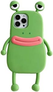 CrazyLemon for iPhone 7 Plus Case Silicone iPhone 8 Plus Case Cute Cool Funny Cartoon Anime Green Frog Design Soft Thin Shockproof TPU Rubber Bumper Full Protective Case Cover for Teen Boys Girls Kids