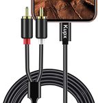 Kupx 4ft 2-Male RCA to iOS Adapter Audio Stereo Cable Aux Cord Compatible with iPhone 11 X XR XS MAX 8 7 S Plus Pad Pro Mini Air Touch for Home Speakers Car Aux Speakers Power Amplifier and Others