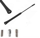 Astra Vivaro Corsa Insignia Mervia Zafira [Excellent Reception] Black Genuine Replacement Am/Fm Radio Car Ariel Rod Mast Car Antenna Roof [Easy-Screw] 24cm (9.4")