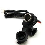 Cliff-Top® 12-24v Fused Motorcycle Handlebar Power Outlet (Cigarette Socket)