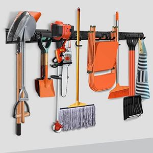 Garage Garden Tool Storage Rack Organizer Wall Mount, Yard Shovel Rack Holder Organization, Heavy-Duty Extra Width Panels for Hanging Landscaping Equipment,Ladders,Sport Gears,Hoses,Lawn Trimmer