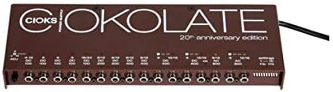 CIOKS CIOKOLATE 9V / 12V / 15V / 16V / 24V AC DC Universal Power Supply with 12 Isolated Sections and 24 Flex Cables for Effect Pedals - Compatible with Temple Audio and Pedaltrain Pedalboards