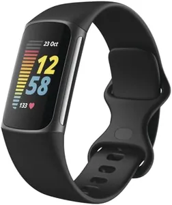 Fitbit Charge 5 Advanced Health & Fitness Tracker with Built-in GPS, Stress Management Tools, Sleep Tracking, 24/7 Heart Rate and More, Black/Graphite, One Size (S &L Bands Included)