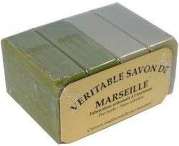 Pack of 4 Authentic Marseille soap bars - Lot de 4 Barres de savon de Marseille Authentique