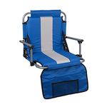 StanSport 113852-SSI Stadium Seat With Arms - Blue/Tan Stripe - multi, N/A