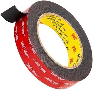3M Double Sided Mounting Tape VHB 1''x10Ft 0.045in Thick Black 5952 Heavy Duty Adhesive Waterproof Foam Tape for Car Home Office Deco