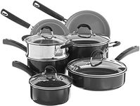 Cuisinart 11-Piece Nonstick Cookware Set, Ceramica XT, Black, 733-30H