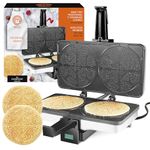 MasterChef Krumkake Baker-Make 2 Homemade Pizzelle Like Cookies, Great for Cannoli Filling & Waffle Cones, Fun Nonstick Electric Iron Press Kitchen Appliance-Home Made Treats