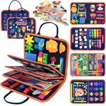 ZOOI Toddler Toys Busy Board - Montessori Toys for 1-5 Year Old Boy Girl Birthday Gifts for Kids, Sensory Toys Baby Essentials, Busy Book for Toddlers 1-5 Year Old, Airplane Activities Toys Gifts