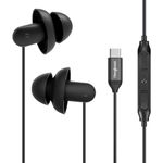 Hearprotek Sleep Earbuds, 1 Pair USB C Earphones with Microphone-Silicone Noise Reduction Type C Headphones Sleep Buds for Phone, Ideal for Sleeping, Relaxation