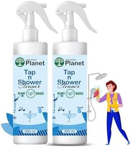 The Good Planet Plant Based Organic Tap N Shower Cleaner Spray | Natural Cleaning Liquid | No Chemicals | Safe for Taps, Basins, Tiles, and Mirrors | Removes Hard Stains - Pack of 2-600 ml (300mlx2)
